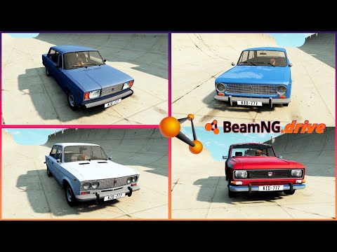 გადმოხტომა მანქანებით - მეგა რემპი BeamNG Drive